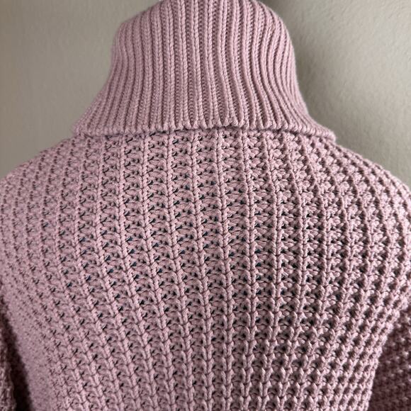 Guess sweater Chucky ribs Women XL Blush Cotton Blend Zip arm - Picture 9 of 16